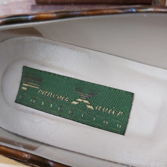 Vintage Francois Xavier leather shoes shiny snake style size 39 Made in Italy - Picture 7 of 7